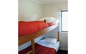 self-contained 3-bedroom cabin bunks