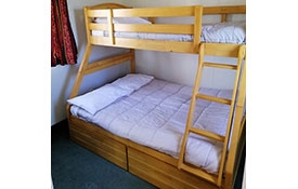 bunks in the basic cabin
